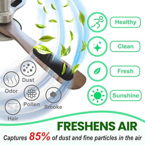 10-Pack Coconut Carbon Ceiling Fan Filters - Odor Absorbing Air Purifiers