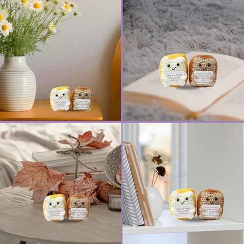 Handmade Crochet Butter Bread Gift - Emotional Support Toast
