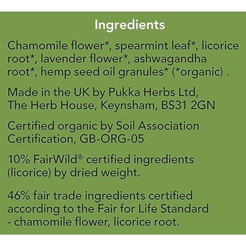 Pukka Peace Organic Herbal Tea Bags - 20 Count (Pack of 4)