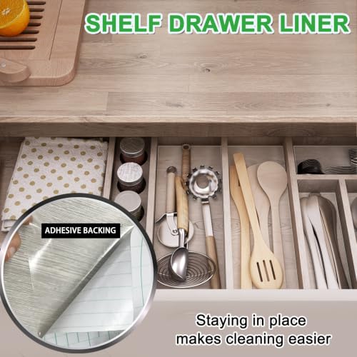 Shackcom Clear Contact Paper Roll 15.7in x 118in - Self-Adhesive Backsplash & Shelf Liner