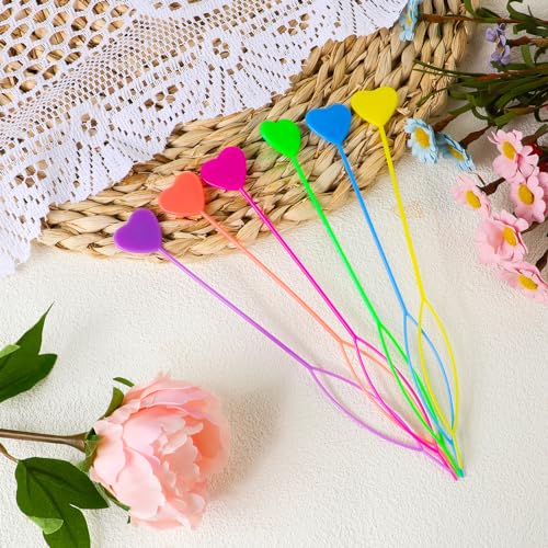 COMNICO 12pcs Quick Hair Beader Tool Kit, Colorful Plastic Braid Stringer