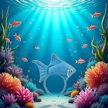 Mozff Goldfish Costume Headband Marine Sea Animal Dress Up Headwear