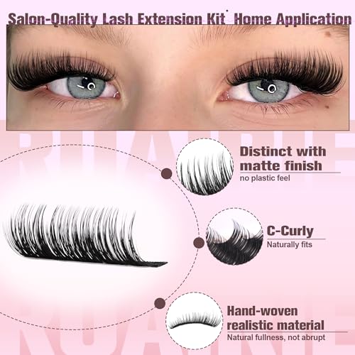 Ruairie Wispy Lash Clusters Kit C Curly DIY Segmented Eyelash Extensions