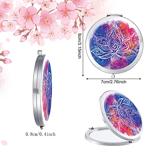 LONNAONE Compact Pocket Makeup Mirror - Double Sided Travel Mirror