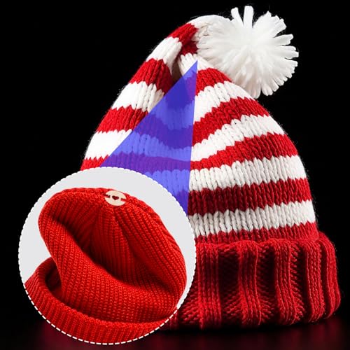 50pcs Wooden Pom Pom Buttons for Knitted Hats & Beanies, 20mm Removable