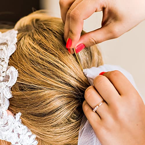 MTLEE 24 Pcs U Shaped Hair Pins Metal Updo Hair Forks for Buns