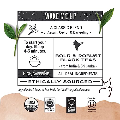 Numi Organic Black Tea Variety Pack - 54 Full Leaf Tea Bags, Natural Caffeine
