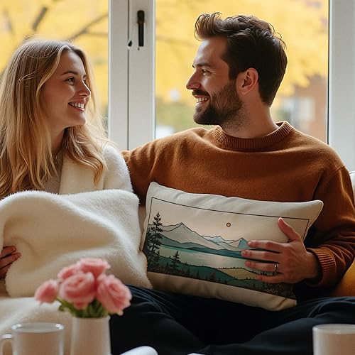 FITIE Lake Landscape Pillow Covers-01 12x20 Double-Sided Nature Throw Pillowcase for Couch & Bed