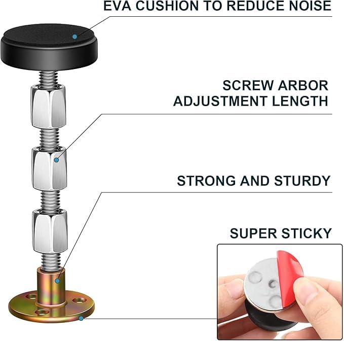 Adjustable Bed Frame Headboard Stoppers - Anti-Shake Wall Protection Tool