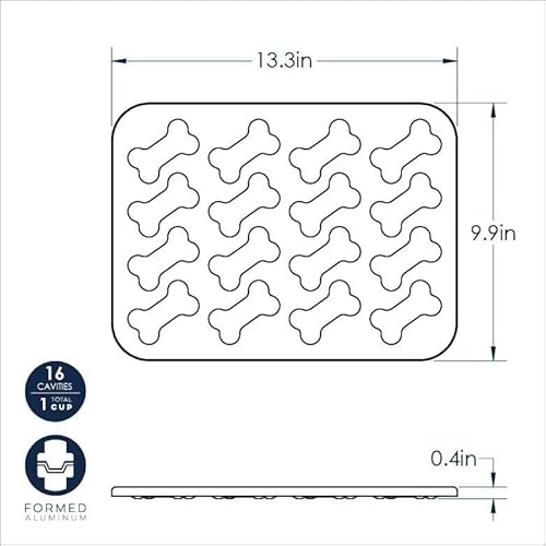 Nordic Ware Formed Puppy Love Treat Pan, 16 Cavities, Twilight Blue
