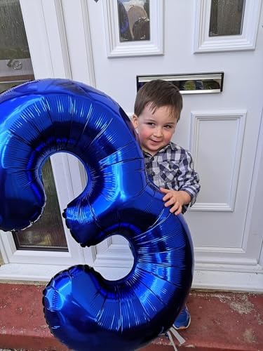 40-Inch Blue Number 3 Balloon - Jumbo Birthday Decoration