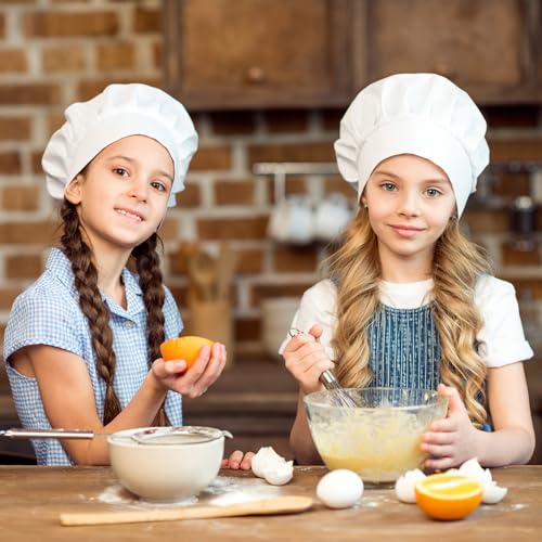Gallipower 2-Pack Small Elastic Cotton Chef Hats - White