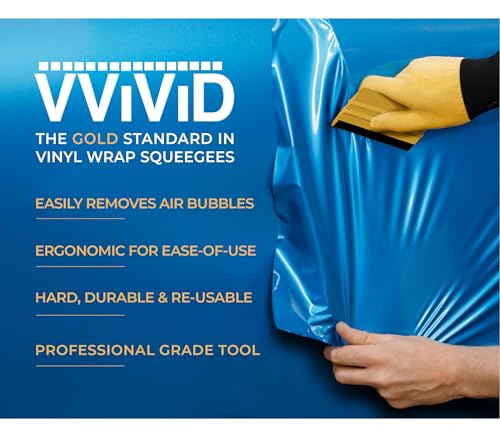 VViViD Gold Vinyl Wrap Squeegee - Durable Tool for Car Wraps