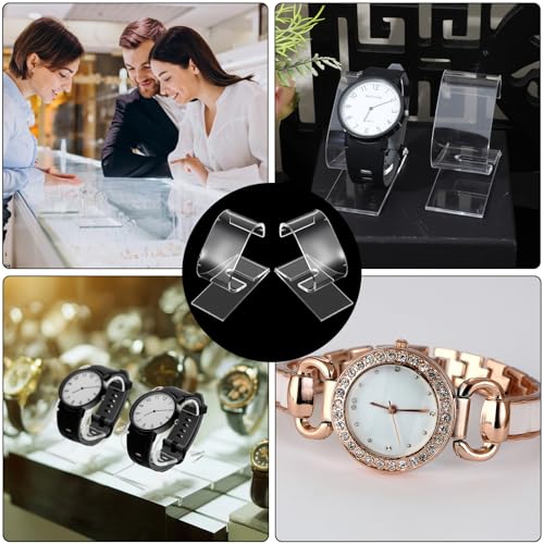 Exircy Clear Acrylic Watch Display Stand - 2 Pack Portable Bracelet Holder