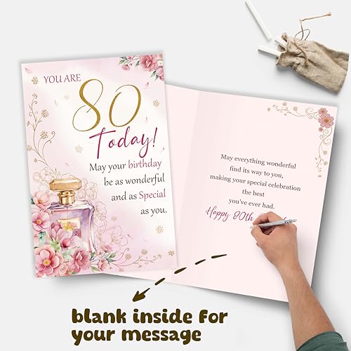 80th Birthday Card for Mom, Wife, Sister - Cherished Gift