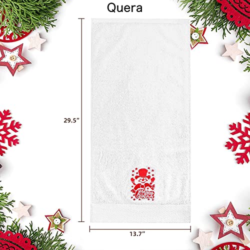 Quera Christmas Hand Towels Set - Let It Snow Snowman 2-Pack