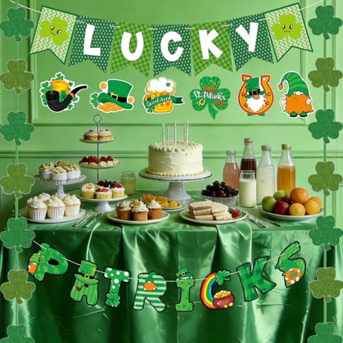 St. Patrick's Day Decorations Set - Pre-Assembled Banners & Garlands