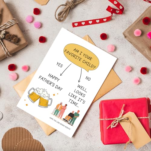 Funny Father's Day Card - Favorite Child Joke for Dad & Grandpa