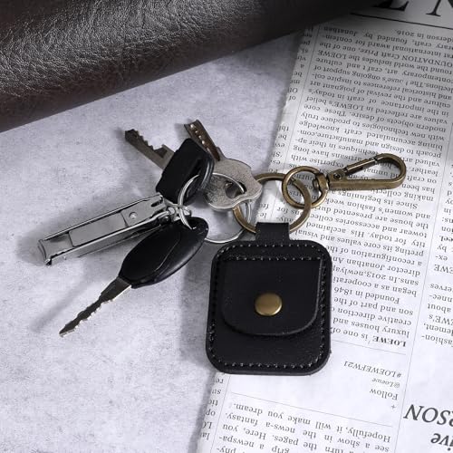 InnoHHustle Leather Ring Holder Keychain for Travel & Gym