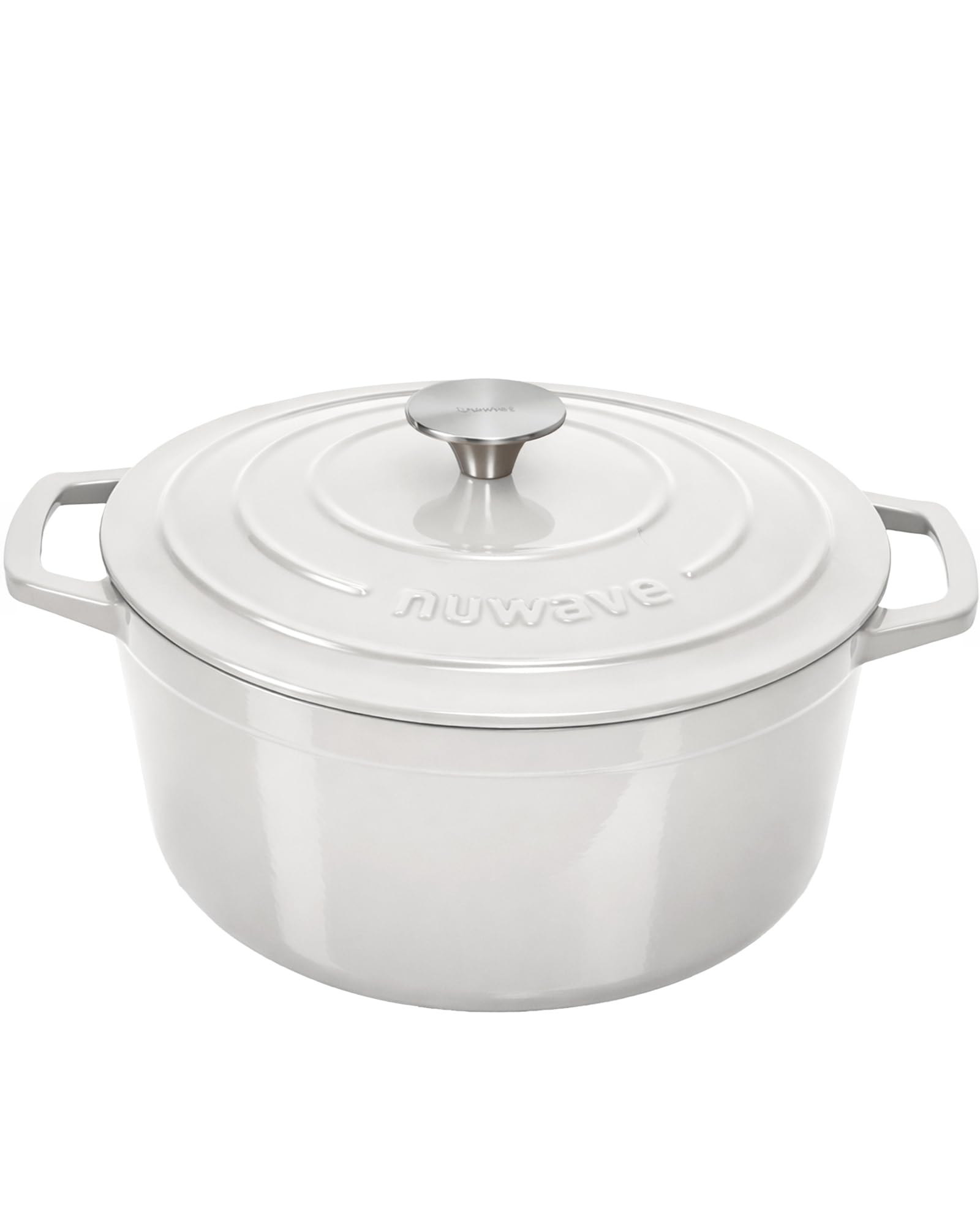 Nuwave 6QT Healthy Enameled Cast Iron Dutch Oven Pot with Lid, Heavy Duty 7-Layer Enamel, Enhanced Rust Protection, Dual Handles, Oven Safe to 500°F for Sourdough Bread Baking, Braise, Stew, Roast