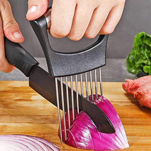 FUGJAOJO Stainless Steel Slicer - Versatile Kitchen Tool for Onions, Vegetables & Meat