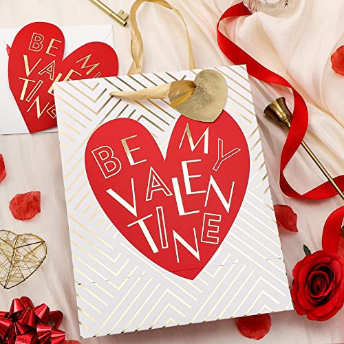 13" Valentine's Day Gift Bag with Card & Tissue Paper - Be My Valentine