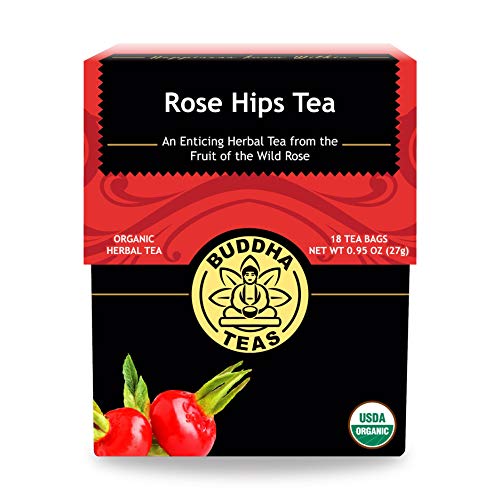 Buddha Teas Organic Rose Hips Herbal Tea - Caffeine Free, Loose Leaf, 100% Organic
