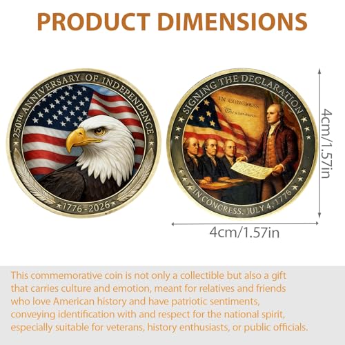 250th Anniversary Collectible Keepsake - Double-Sided Eagle & Signing Artwork