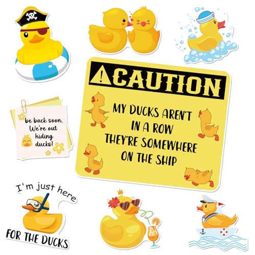 8 Pcs Funny Duck Cruise Ship Door Magnets - Decorative Cabin Decor