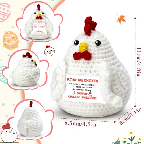 Positive Crochet Chicken Gift for Women - Adorable Fall Keepsake