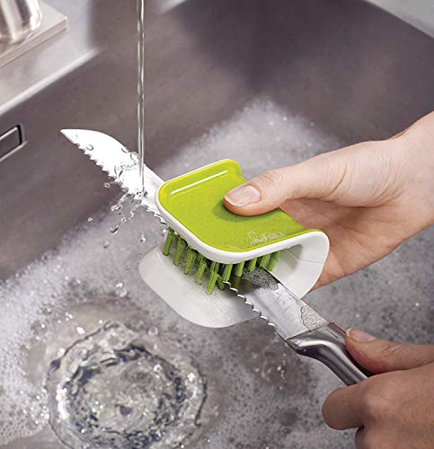 Ytuomzi Knife and Cutlery Cleaner Brush - Double-Sided Utensil Scrubber