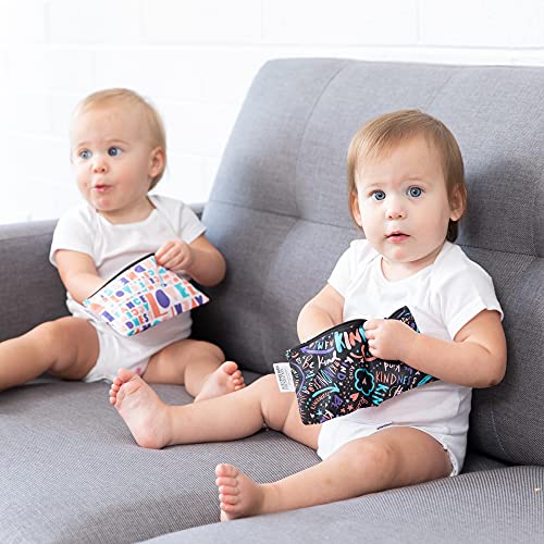 Bumkins Reusable Snack Bags for Kids & Adults - 2-Pack Waterproof Pouches