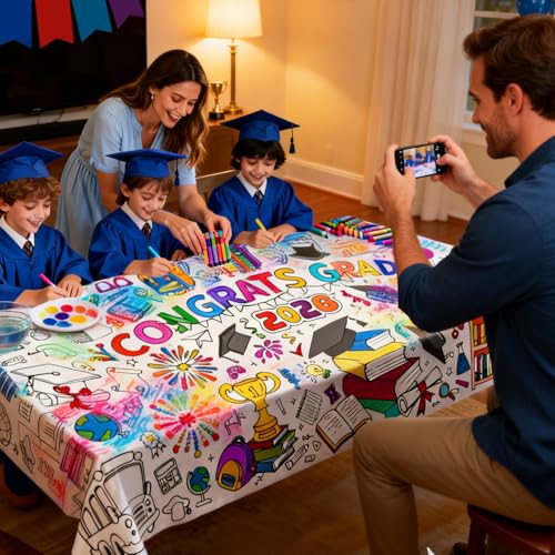 Graduation Giant Coloring Poster 30x72 Inch for Kids