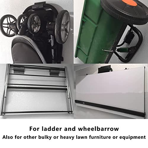 Heavy-Duty Wall Mount Ladder Hooks - 1 Pack Wheelbarrow Hangers