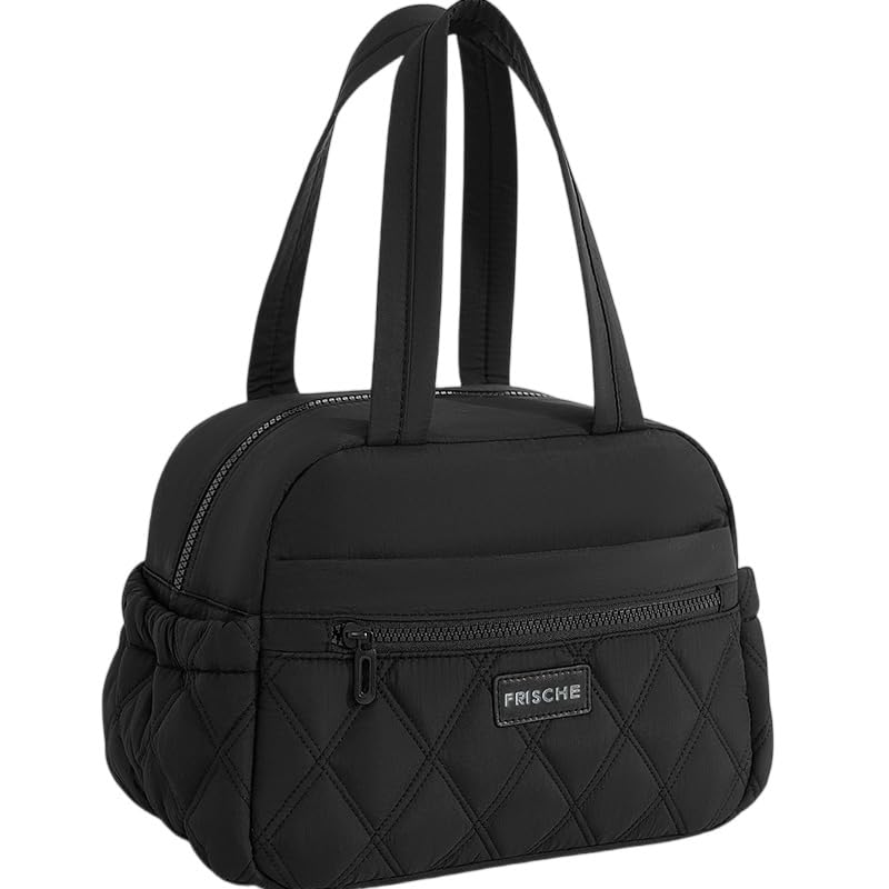 COOLOME Insulated Lunch Bag for Men & Women - Lightweight Quilted Design with Multiple Pockets