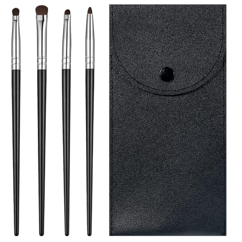 Styquenzer Mini Smudge Brush Set with Natural Horsehair for Eyeshadow and Eyeliner