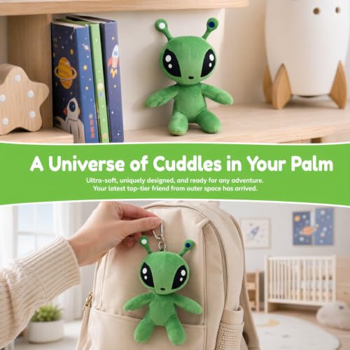 Green Alien Plush Toy - Ultra-Soft Stuffed Animal Doll for Kids