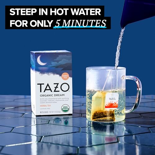 TAZO Organic DREAM Herbal Tea, Caffeine-Free Bedtime Blend, 96 Tea Bags