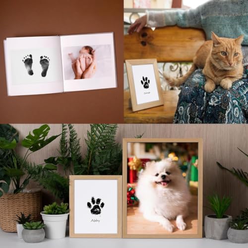 Nabance Inkless Paw Print Kit for Dogs & Cats, 2 Pack - Black Medium