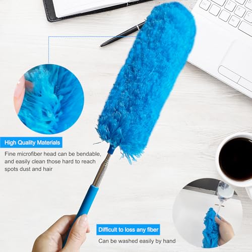 M-jump Extendable Microfiber Duster - 15.7 to 35.5 Inch Bendable Brush