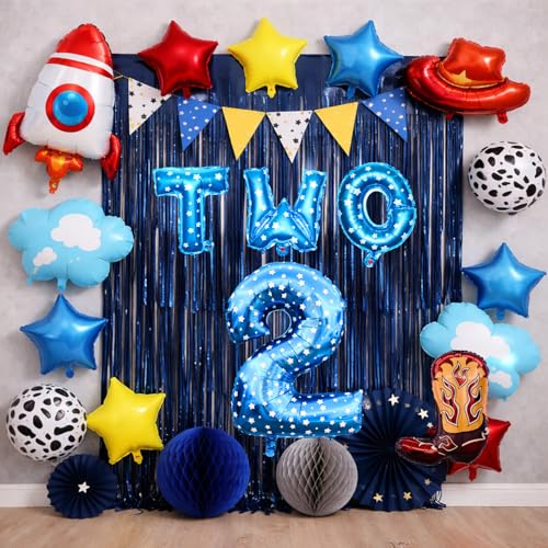 Toy Themed 2nd Birthday Balloon Set - Two Infinity and Beyond Party Decor