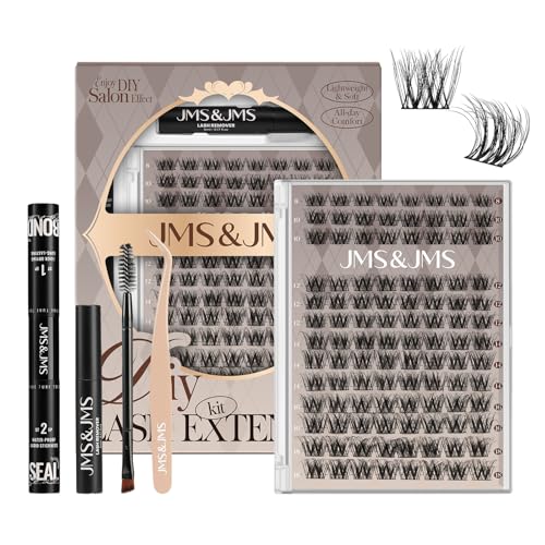 JMS&JMS Fluffy Lash Clusters Kit with Bond, Seal, Remover, and Tweezers