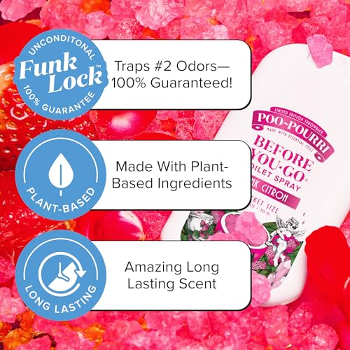 Poo-Pourri Before-You-Go Pocket Toilet Spray, 1oz Pink Citron