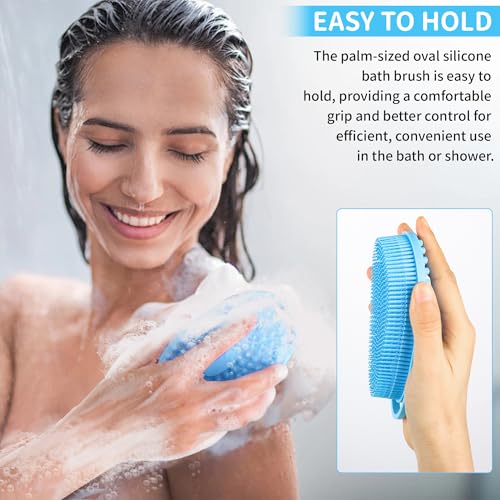 Silicone Body Scrubber 2 Pack - Soft Exfoliating Shower Brush