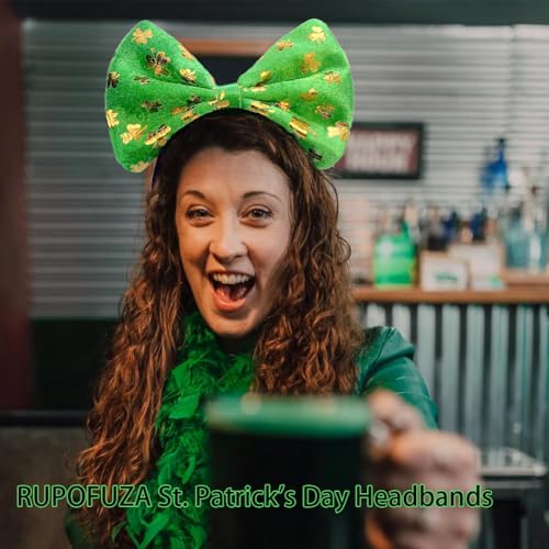 St. Patrick's Day Shamrock Clover Headband Green Irish Costume Accessory