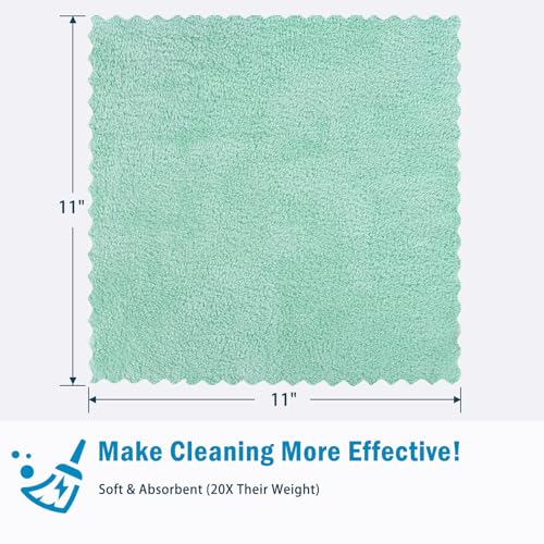 AIDEA Microfiber Cleaning Cloths, 20 Pack Coral Fleece Dish Towels 11"x11"