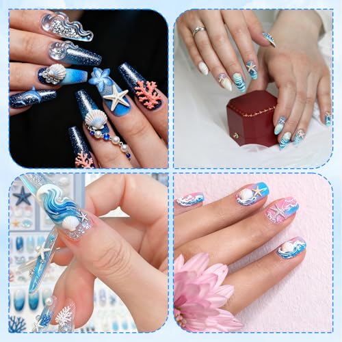 3D Sea Shell Silicone Nail Mold Ocean Beach Manicure Carving Template