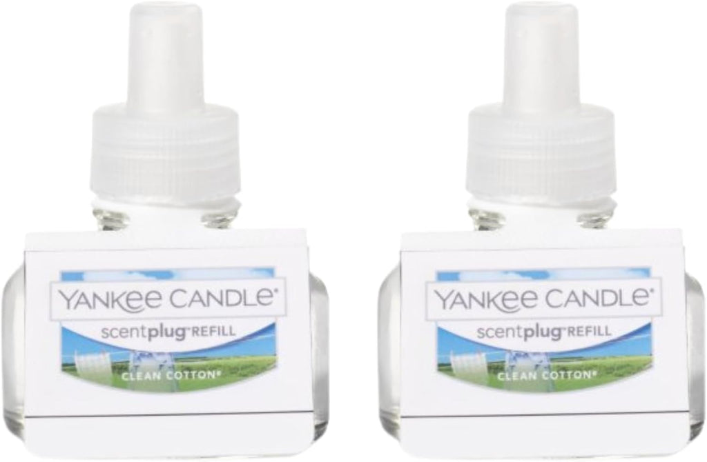 Yankee Candle ScentPlug Refill - Long Lasting Clean Cotton Scented Oil for Home Fragrance | Pack of 2