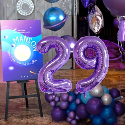 40 Inch Purple Number 23 Foil Balloon for Birthday & Weddings