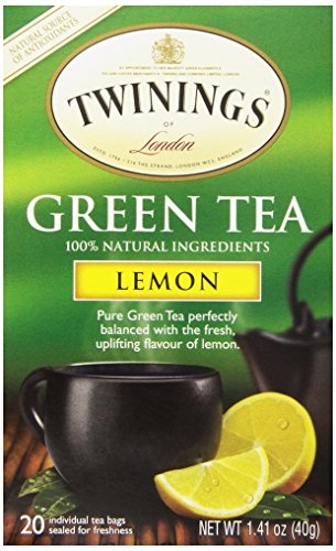 Twinings Green Tea with Lemon, Caffeinated Tea Bags - 20 Count